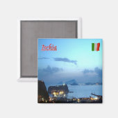 CMP056 ISCHIA, Kampanien, Italien, Kühlschrank Magnet (Vorderseite/Rückseite)