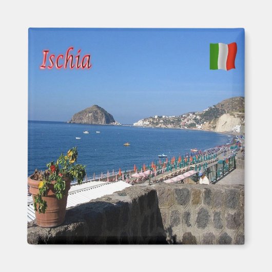 CMP063 ISCHIA, Kampanien, Italien, Kühlschrank Magnet (Vorne)