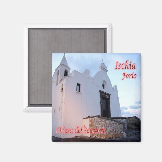 CMP080 ISCHIA, Forio, Kampanien, Italien, Kühlschr Magnet (Vorderseite/Rückseite)