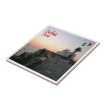 CMP081 ISCHIA, Forio at Sunset, Italien, Fliese<br><div class="desc">Hier finden Sie das Andenken Ihres Urlaubs. (CMP081 ISCHIA,  Forio at Sunset,  Italien Keramik tile). Erleben Sie Freunde und Verwandte mit den einzigartigen Souvenirs von Ihrer großartigen Reise. Probier uns! #LeoPepeDesign - Panorama ischia soccorso's Church,  europe italy campania,  leopepedesign,  Reise-Foto Tourismus,  Geschenk-Andenken Gadget Keramik Fliesen.</div>