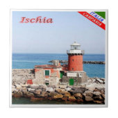CMP083 ISCHIA, Lighthouse, Italien, Fliese (Vorderseite)