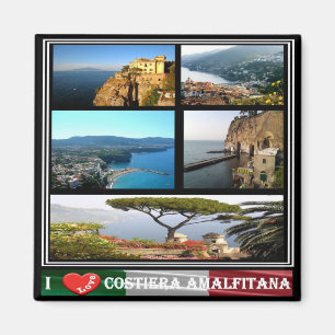 CMP092 AMALFI COAST, I Liebe, Italien, Kühlschrank Magnet