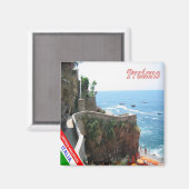 CMP102 AMALFI COAST, PRAIANO, Italien, Kühlschrank Magnet (Vorderseite/Rückseite)