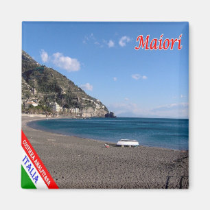 CMP108 AMALFI COAST MAIORI Beach, Italien, Kühlsch Magnet
