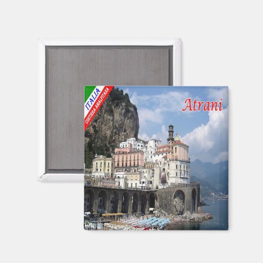 CMP113 AMALFI COAST, ATRANI, Italien, Kühlschrank Magnet (Vorderseite/Rückseite)