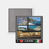 CMP116 CAPRI Liebe - Kampanien - Italien - Kühlsch Magnet (Vorderseite/Rückseite)