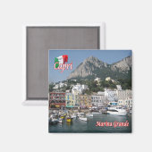 CMP122 CAPRI, Marina Grande Port, Kühlschrank Magnet (Vorderseite/Rückseite)