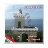 CMP130 AGROPOLI SALERNO, Leuchtturm, Fliese (Vorderseite)