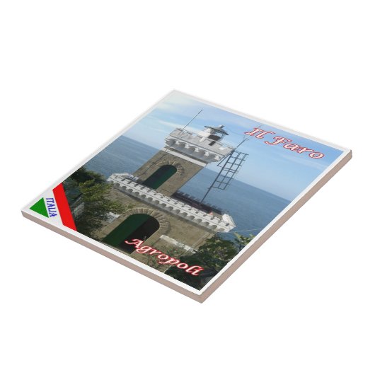 CMP130 AGROPOLI SALERNO, Leuchtturm, Fliese (Seite)