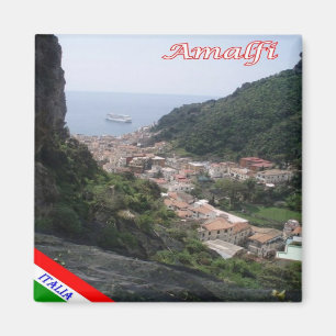 CMP140 AMALFI Aerial View, Italien, Kühlschrank Magnet