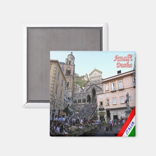 CMP141 AMALFI, Duomo Square, Italien, Kühlschrank Magnet (Vorderseite/Rückseite)