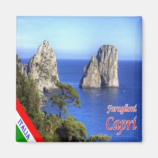 CMP147 CAPRI The Faraglioni, Italien, Kühlschrank Magnet (Vorne)