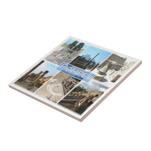 CMP155 POMPEII die Ruinen, Pompei, Kampanien, Fliese (Seite)