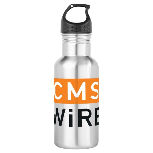 CMSWire Logo Edelstahlflasche (Vorderseite)