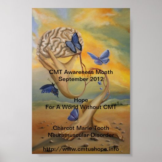 CMT Awareness Month 2012 Poster mit Worten (Vorne)