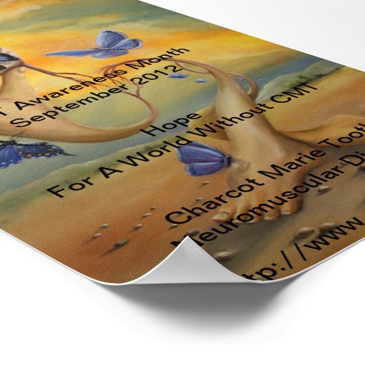 CMT Awareness Month 2012 Poster mit Worten (Ecke)