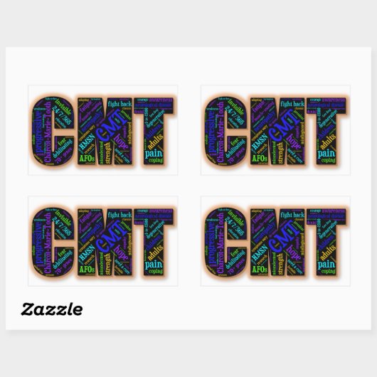 CMT Awareness Sticker (Word Cloud) (Blatt)
