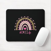 Cmt Nurse Leopard Print Boho Rainbow Nurses Week Mousepad (Mit Mouse)
