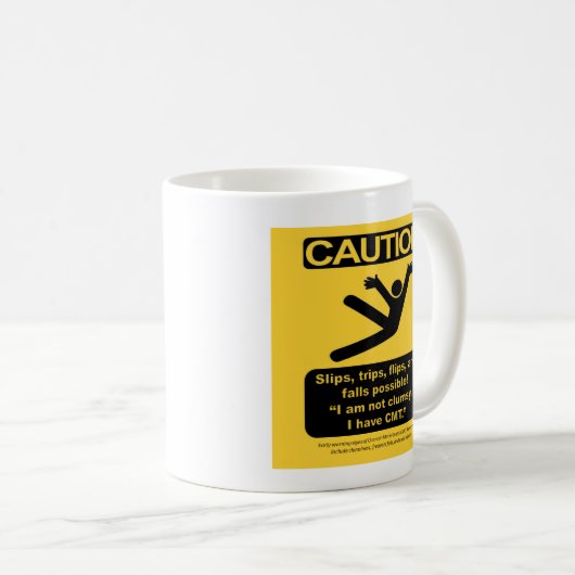 CMT "Vorsicht-" Tasse (VorderseiteRechts)