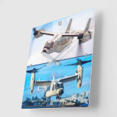 CMV-22B OSPREY QUADRATISCHE WANDUHR (Winkel)