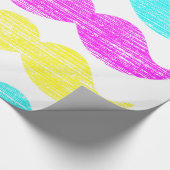 CMY Mustaches Geschenkpapier (Ecke)