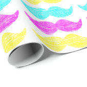 CMY Mustaches Geschenkpapier (Rolleneckpunkt)