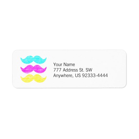 CMY Mustaches (Letterpress style) (Vorne)