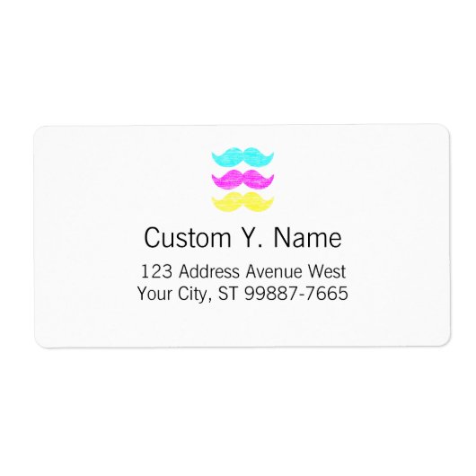 CMY Mustaches (Letterpress style) (Vorne)