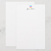 CMY Mustaches (Letterpress style) Briefpapier (Vorne/Hinten)