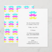 CMY Mustaches (Letterpress style) Einladung (Vorne/Hinten)