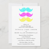 CMY Mustaches (Letterpress style) Einladung (Vorderseite)