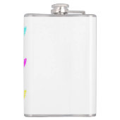 CMY Mustaches (Letterpress style) Flachmann (Rückseite)