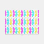 CMY Mustaches (Letterpress style) Fleecedecke (Vorderseite (Horizontal))