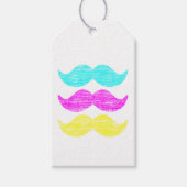 CMY Mustaches (Letterpress style) Geschenkanhänger (Vorderseite)