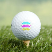 CMY Mustaches (Letterpress style) Golfball (Insitu T-Shirt)