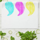 CMY Mustaches (Letterpress style) Küchentuch (Gefaltet)