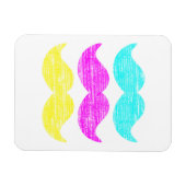 CMY Mustaches (Letterpress style) Magnet (Horizontal)