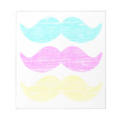CMY Mustaches (Letterpress style) Notizblock (Vorderseite)