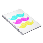 CMY Mustaches (Letterpress style) Notizblock (Rechte Seite)