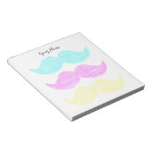 CMY Mustaches (Letterpress style) Notizblock (angewinkelt)