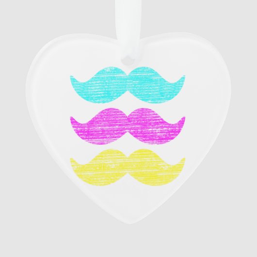 CMY Mustaches (Letterpress style) Ornament (Vorderseite)