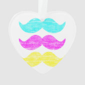 CMY Mustaches (Letterpress style) Ornament (Rückseite)