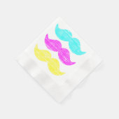 CMY Mustaches (Letterpress style) Räume Serviette (Ecke)