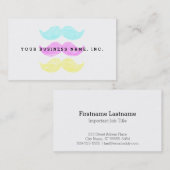 CMY Mustaches (Letterpress style) Visitenkarte (Vorne/Hinten)