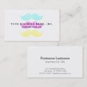 CMY Mustaches (Letterpress style) Visitenkarte (Vorne/Hinten)