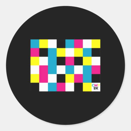Cmy Ok Colors Digital Design Sticker (Vorderseite)
