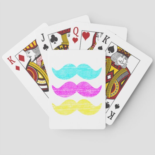 CMY Schnurrbärte (Briefbeschwererart) Spielkarten (Rückseite)