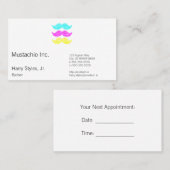 CMY Schnurrbärte (Briefbeschwererart) Terminkarte (Vorne/Hinten)