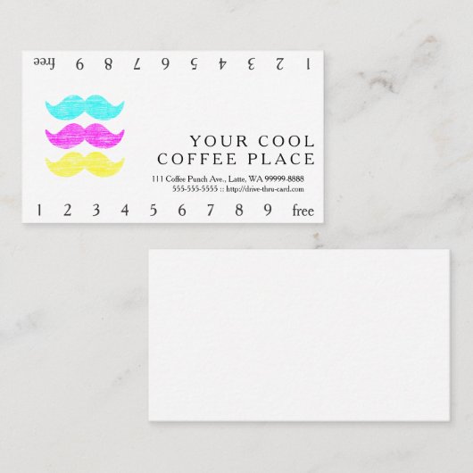 CMY Schnurrbärte Treuekarte (Vorne/Hinten)