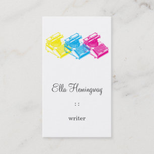 CMY Schreibmaschine Visitenkarte